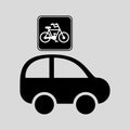 Bicycle route sign graphic