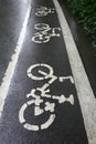 Bicycle route sign