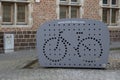 Bicycle Safe Storage Box, Belgium Royalty Free Stock Photo