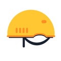 Bicycle safety helmet icon in flat style. Vector illustration.