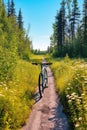 bicycle on a scenic outdoor trail