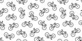 Bicycle Seamless Pattern vector cycling isolated background wallpaper vintage