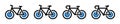 Bicycle set icon. Bike set icon, Vector illustration Royalty Free Stock Photo