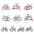 Bicycle set. Vector Royalty Free Stock Photo