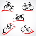 Bicycle set. Vector Royalty Free Stock Photo