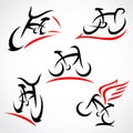 Bicycle set. Vector Royalty Free Stock Photo