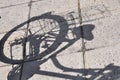 Bicycle shadow Royalty Free Stock Photo