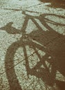 Bicycle shadow Royalty Free Stock Photo