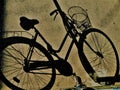 Bicycle shadow Royalty Free Stock Photo