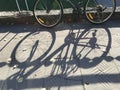 Bicycle shadow Royalty Free Stock Photo