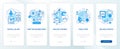Bicycle share usage onboarding mobile app page screen Royalty Free Stock Photo