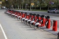 Bicycle sharing in Barcelona, Spain Royalty Free Stock Photo