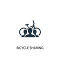 Bicycle sharing icon. Simple element