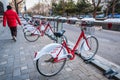 Bicycle sharing system in Beijing Royalty Free Stock Photo