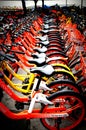 bicycle-sharing system, public bicycle system Shared bicycle Shenzhen, China Royalty Free Stock Photo