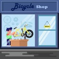 Bicycle shop Royalty Free Stock Photo