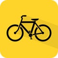 Bicycle sign. Bike icon. Cycle parking. Two wheeler lane. Vector illustration. Royalty Free Stock Photo