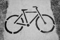 Bicycle sign of cycle trail Royalty Free Stock Photo