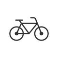 Bicycle sign icon in flat style. Bike vector illustration on white isolated background. Cycling business concept Royalty Free Stock Photo