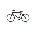 Bicycle sign icon in flat style. Bike vector illustration on white isolated background. Cycling business concept. Royalty Free Stock Photo