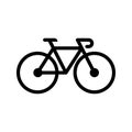 Bicycle sign icon vector. Bike illustration symbol on white isolated background. Cycling logo. Royalty Free Stock Photo