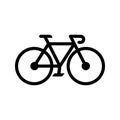 Bicycle sign icon vector. Bike illustration symbol on white isolated background. Cycling logo. Royalty Free Stock Photo