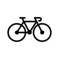 Bicycle sign icon vector. Bike illustration symbol on white isolated background. Cycling logo. Royalty Free Stock Photo