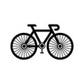 Bicycle sign icon vector. Bike illustration symbol on white isolated background. Cycling logo. Royalty Free Stock Photo