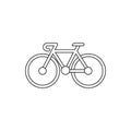 Bicycle sign icon vector. Bike illustration symbol on white isolated background. Cycling logo. Royalty Free Stock Photo