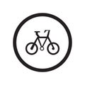 Bicycle sign icon vector sign and symbol isolated on white background, Bicycle sign logo concept Royalty Free Stock Photo