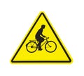 Bicycle sign isolated