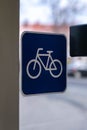 Bicycle sign on Polish public transport