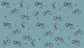 Bicycle Silhouette Pattern Background. Vector Illustrator. EPS10.