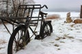 Bicycle in the snow