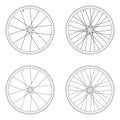 Bicycle spoke wheel tangential lacing pattern Royalty Free Stock Photo