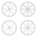 Bicycle spoke wheel tangential lacing pattern Royalty Free Stock Photo