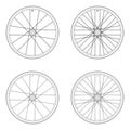 Bicycle spoke wheel tangential lacing pattern Royalty Free Stock Photo