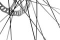 Bicycle spokes and disc brake Royalty Free Stock Photo