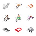 Bicycle sport fitness icons set Royalty Free Stock Photo