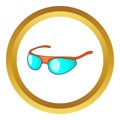 Bicycle sport glasses icon Royalty Free Stock Photo