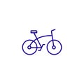 Bicycle sport leisure line icon. Bycicle ride transport travel