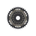 Bicycle sprocket seven Royalty Free Stock Photo