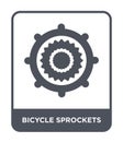 bicycle sprockets icon in trendy design style. bicycle sprockets icon isolated on white background. bicycle sprockets vector icon