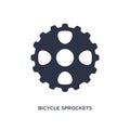 bicycle sprockets icon on white background. Simple element illustration from mechanicons concept Royalty Free Stock Photo