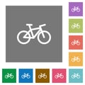 Bicycle square flat icons