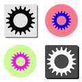Bicycle star chain. flat vector icon