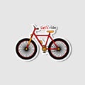 Bicycle sticker Royalty Free Stock Photo