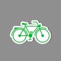Bicycle sticker, vector emblem isolated illustration