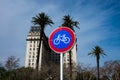 Bicycle Street Lane Sign in Buenos Aires