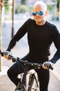 Bicycle style man portrait Royalty Free Stock Photo